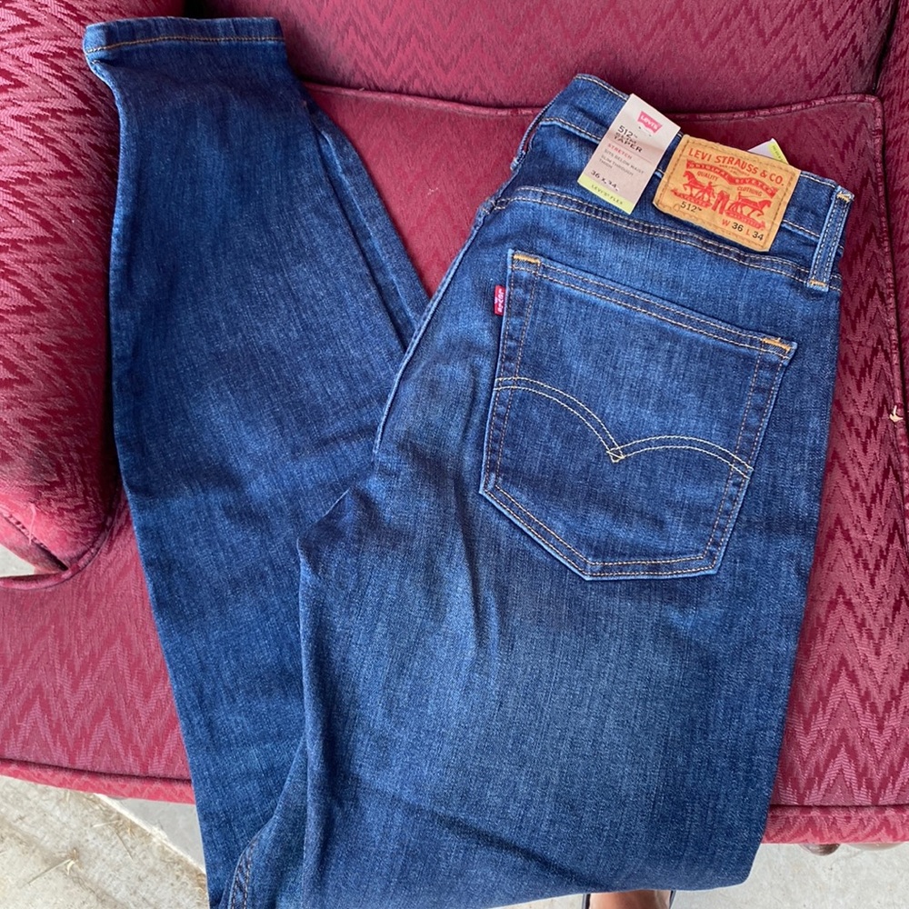 Mens Levi 512 Slim Taper Jeans 36x34